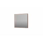 INK SP19 miroir - 90x4x80cm rectangulaire en cadre acier incl dir LED - chauffage - changement de couleur - dimmable et interrupteur - cuivre brossé SW955891