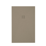 Zeza Grade Douchevloer - 120x90cm - antislip - antibacterieel - mineraalmarmer - rechthoek - mat cream (creme) SW1152860