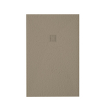 ZEZA Grade Receveur de douche - 90x100cm - antidérapant - antibactérien - marbre minéral - rectangulaire - couleur crème mat SW1152856