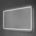 Saniclass Edge miroir avec éclairage LED à intensité réglable 80x70cm avec interrupteur tactile aluminium SW278206