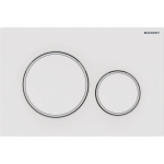 Geberit Sigma20 bedieningsplaat - 2-toets spoeling - ronde knoppen - wit/matwit/wit - dualflush - glans wit SW420641