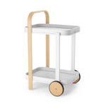 Umbra Bellwood serveertrolley 53x44x80cm Staal Wit/naturel SW719980