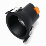 WhyLed inbouwspot - LED - 9watt - dimbaar - 4000K - IP44 - niet kantelbaar - zwart mat SW916672