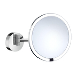 Smedbo Outline make-up spiegel / scheerspiegel 21.5cm draaibaar met verlichting chroom SW542775
