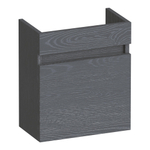 BRAUER Joy meuble lave-mains - 40x45x22cm - avec 1 porte sans poignée ouvrant vers la droite en Gris Bois SW1200967