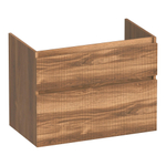 BRAUER Delight Wavy meuble sous-lavabo 80 2 tiroirs à fermeture douce - sans poignée - 1 découpe pour siphon - Honey SW1199608