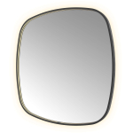 Hotbath &MORE Miroir dans un cadre en aluminium / contour incl LED direct & indirect. chauffage de miroir. changement de couleur. dimmable. sans points lumineux. avec télécommande MBP Noir brossé PVD SW1246835