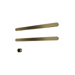 Hotbath &MORE Handdoekradiator - 80x38cm - vierkant - 2 stangen - horizontaal - met schakelaar - geborsteld messing PVD SW1245804