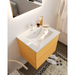 Mondiaz VICA Meuble Ocher avec 2 tiroirs 60x50x45cm vasque lavabo Denia centre 1 trou de robinet SW411098