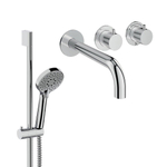 Crosswater Module Badkraanset - 2 hendels - baduitloop - handdouche - glijstang - chroom SW1472409