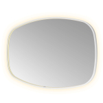 Hotbath &MORE Miroir dans cadre en aluminium / contour incl. LED direct et indirect. chauffage de miroir. changement de couleur. dimmable. sans points lumineux. avec télécommande WH Blanc mat SW1246894