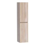 BRAUER Joy badkamerkast - 160x35x35cm - 2 deuren - greeploos - links- of rechtsdraaiend - lamellen eiken wit SW392918