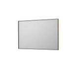 INK SP32 spiegel - 120x4x80cm rechthoek in stalen kader incl indir LED - verwarming - color changing - dimbaar en schakelaar - mat zwart SW955905