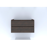 HR meubles de salle de bains Infinity Meuble sous vasque - 100x44,8x55cm - 2 tiroirs - sans poignée - carbone SW748898