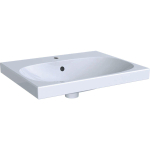Geberit Acanto wastafel - 60m - 1 kraangat - met overloop KeraTect - wit SW422239