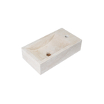 Saniclass Dia Fontein - 40x22x10cm - rechthoek - kraangat rechts - Travertine SW1244452