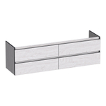 BRAUER Joy Edge meuble sous-lavabo 160 4 tiroirs softclose - sans poignées - 2 découpes pour siphon - Forest Seashell SW1200908