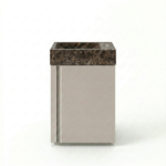 Saniclass Chaci Toiletmeubelset - 40x65cm - 1 deur - 1 kraangat - rechts - fontein dark emporador - mat cotton (beige) SW1482360