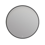 Arcqua Framed miroir – rond Ø 80 cm – Éclairage LED périphérique – chauffage de miroir, à intensité variable – Noir mat SW1223217