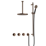 Hotbath Cobber inbouw regendoucheset – Ø30 cm hoofddouche – 30 cm plafondbuis – messing verouderd SW677609