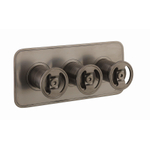 Crosswater Union Finition de robinet de douche - 3 poignées - levier - à combiner avec WLBP2001R+ ou WLBP3001R+ - black chrome brossé (gunmetal) SW968280