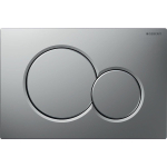 Geberit Sigma01 bedieningsplaat - 2-toets spoeling - ronde knoppen - mat chroom gelakt - mat chroom SW420175