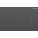 Geberit Sigma40 bedieningsplaat - 2-toets spoeling - extra dun - vierkante knoppen - RVS - geborsteld zwart chroom SW1236998