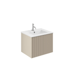 Crosswater Limit Badkamermeubelset - 60x45x45cm - 1 lade - keramieken wastafel - warm stone (beige) SW1126223