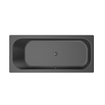 Xenz Aruba Baignoire - 180x80x48 - bonde Centrale - acrylique - ebony SW103124