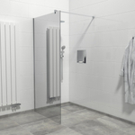 Marenza Bellini Inloopdouche - 100x200cm - veiligheidsglas - spiegel buitenzijde - anti kalk - chroom SW238190