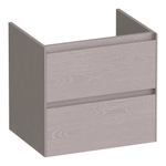BRAUER Inspire wastafelonderkast 60 2 softclose lades - greeploos - 1 sifon uitsparing - Timber Greige SW1200685