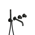 Hotbath Ace Partie apparente - pour mitigeur thermostatique encastré - 2 voies - inverseur d'arrêt - bec - douchette à main - flexible de douche - noir brossé PVD SW1117630