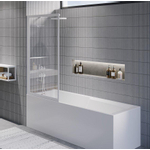 RIHO Lucid GD501 pare-baignoire 80x150cm verre clair blanc mat SW412246