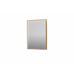 INK SP19 miroir - 60x4x80cm rectangulaire en cadre acier incl dir LED - chauffage - changement de couleur - dimmable et interrupteur - brossé or mat SW955926