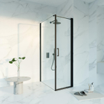 Fortifura Galeria Douchecabine - 60x100x200 - Profiel veiligheidsglas - antikalk - mat zwart SW1444084