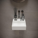 Ideavit Solidcube Fontein 30x30x10cm vierkant 0 kraangaten 1 wasbak Solid surface wit SW85922