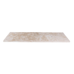 Saniclass Travertine Topblad - 140x46cm - 2 kraangaten - 2 sifon-uitsparingen - gemeleerd natuursteen SW1242434