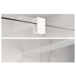 FortiFura Galeria barre de renfort rallongée 200cm pour douche à l'italienne - avec kit de fixation - blanc mat SW927768