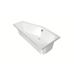 Xenz Lagoon Hoekbad - 160x75x48 - afvoer Midden - Links - Compact - acryl - wit SW102948