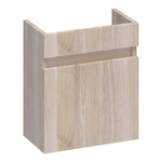 BRAUER Joy fonteinonderkast - 40x45x22cm - 1 deur - greeploos - linksdraaiend - lamellen eiken wit SW522769