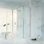 Fortifura Galeria Douchecabine - 60x160x200 - Profiel veiligheidsglas - antikalk - hoogglans chroom SW1444104
