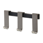 Tiger Caddy Handdoekhaak - voor glaswand - 4 haken - 6-8mm - dubbel RVS geborsteld SW877180