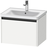 Duravit Ketho 2 meuble sous-lavabo avec 1 tiroir 63.4x45.5x44cm avec poignée anthracite blanc mat SW771788
