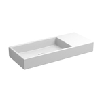 Clou Mini Wash Me lave-mains 45x19cm sans trou de robinet ni bouchon plage de robinetterie à droite Céramique Blanc SW9289