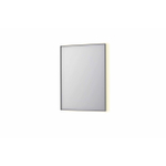 INK SP32 spiegel - 60x4x80cm rechthoek in stalen kader incl indir LED - verwarming - color changing - dimbaar en schakelaar - geborsteld RVS SW955917