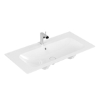 Villeroy & Boch finion meubelwastafel - 1 kraangat - 100x50cm CeramicPlus - met verdekte overloop - White Alpine (glans wit) SW106530