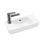 Villeroy & Boch O.novo lave-mains 50x25cm - avec 1 trou de robinet avec trop-plein ceramic+ blanc SW448495