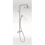 Duravit Shower Systems Douchesysteem - thermostatisch - HOH=15cm - hoofddouche Ø25.2cm - handdouche rond - glans chroom SW962518