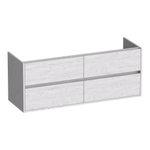 BRAUER Adore wastafelonderkast - 140x46x55cm - 4 softclose lades - greeploos - 2 sifon uitsparingen - Forest Seashell SW1198279