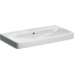 Geberit Smyle wastafel - 90cm - zonder kraangat - met overloop - wit SW417387